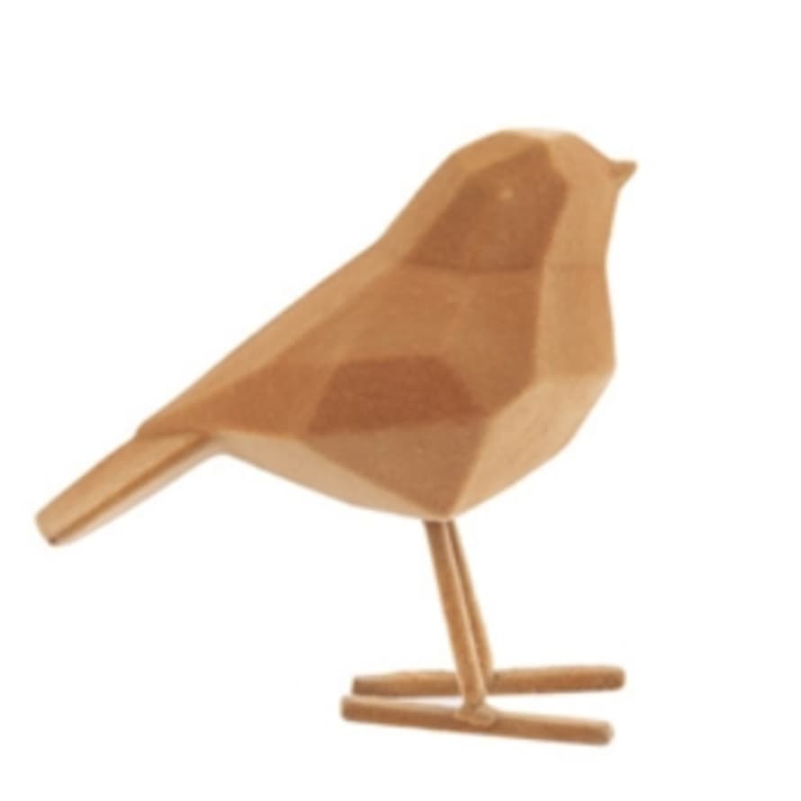 Present Time Bird Origami Statue Orange