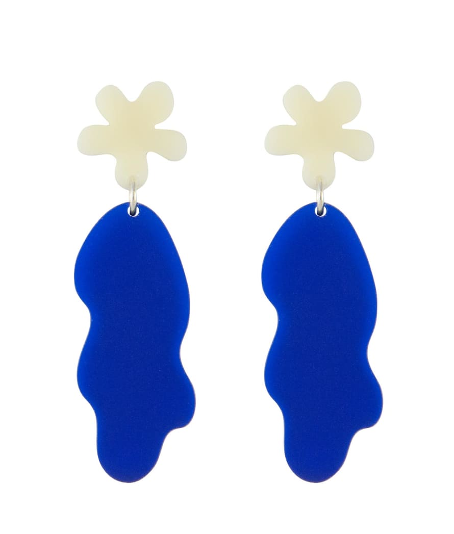 Orella Jewelry Bloom Earrings - Blue