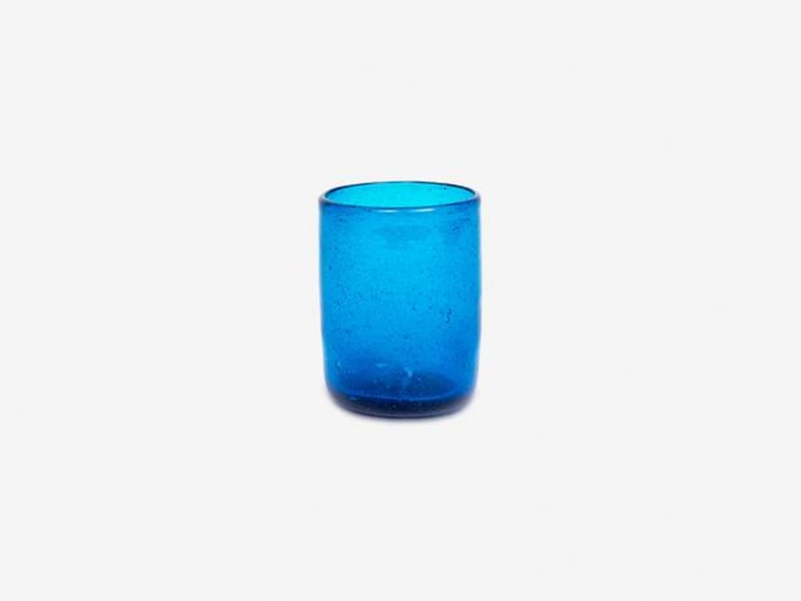 Folkdays Drinking Glass Turquoise Medium