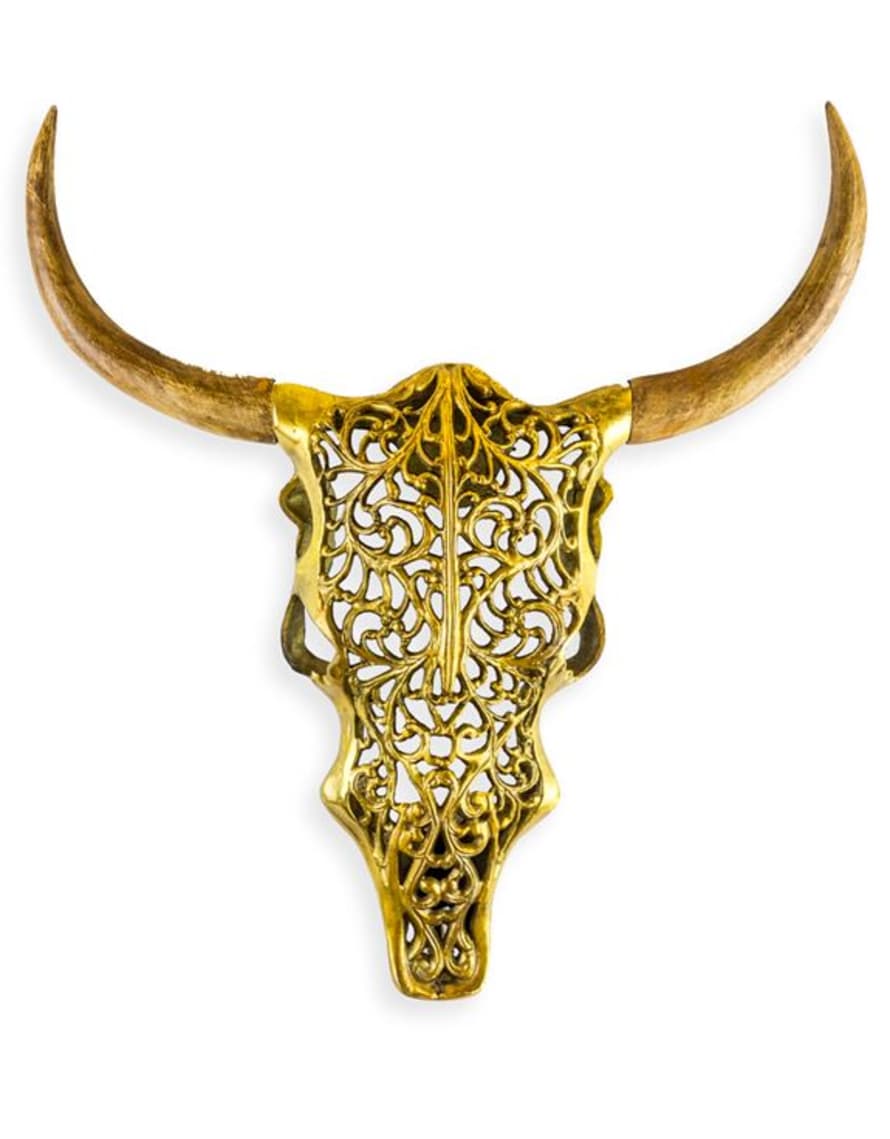 MOR Interiors Gold Bison Head