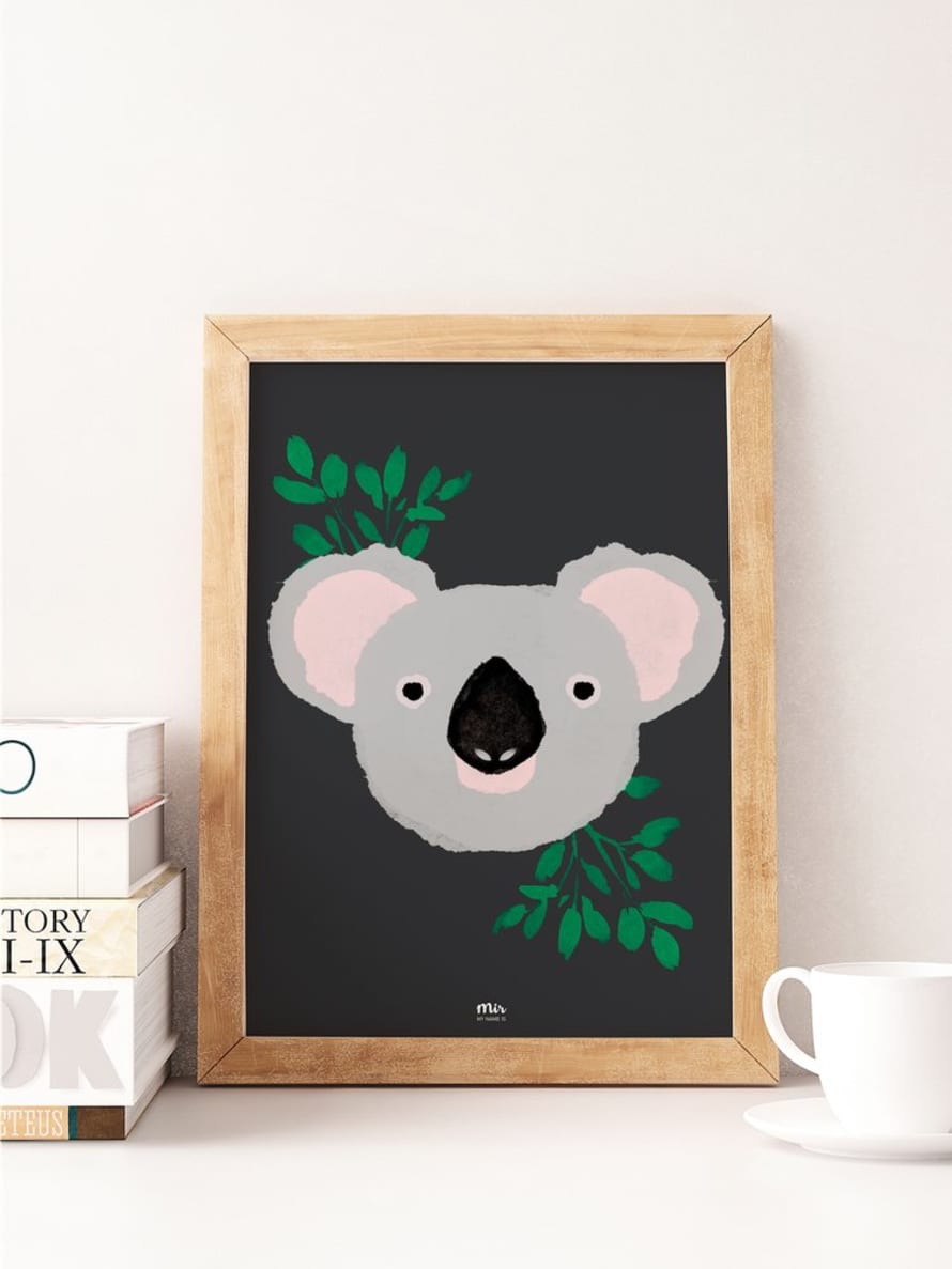 My Name is Mir Koala Kids Room Wall Print A3