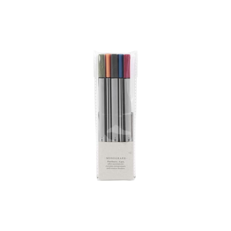 Monograph Fine Tipped Pens 5 Colours 