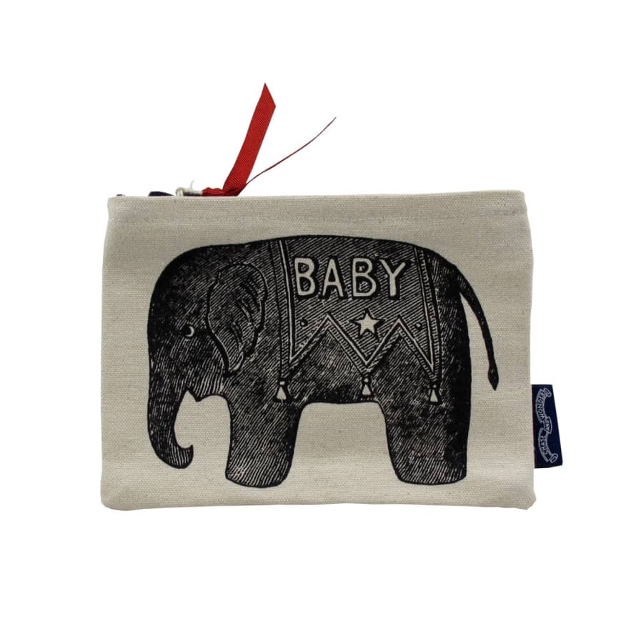 Chase & Wonder Screen-printed Baby Elephant  Canvas Purse  