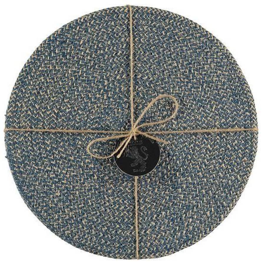 British Colour Standard Jute Placemats Cornflower Blue Set Of 4