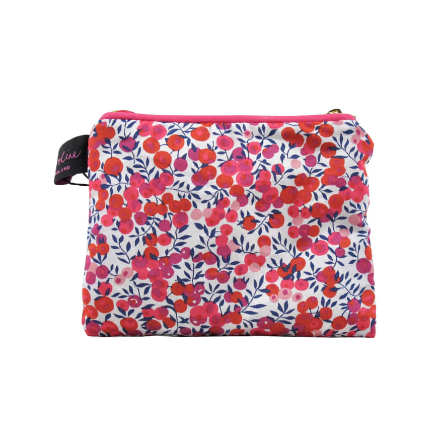 Alice Caroline Wiltshire Red Liberty Print Fabric Purse  