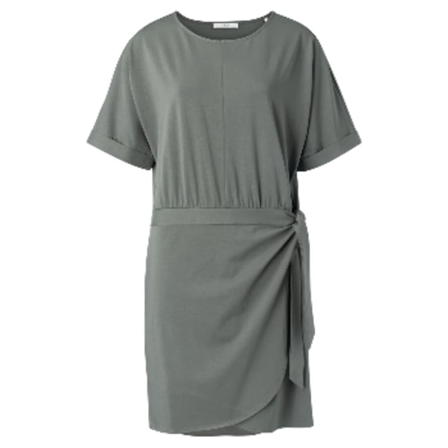 Yaya Blueish Grey Modal Wrap Dress