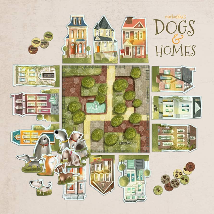 Marbushka Dogs & Homes - Family Board Game