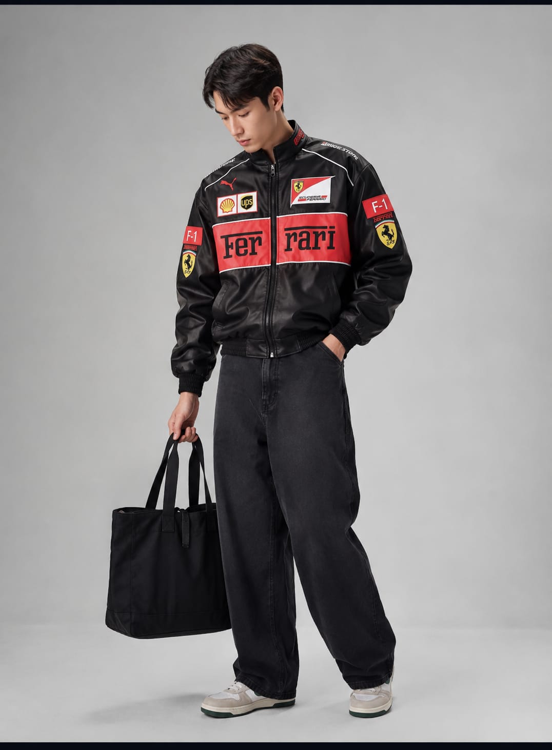 FERRARI F1 RACING LEATHER JACKET