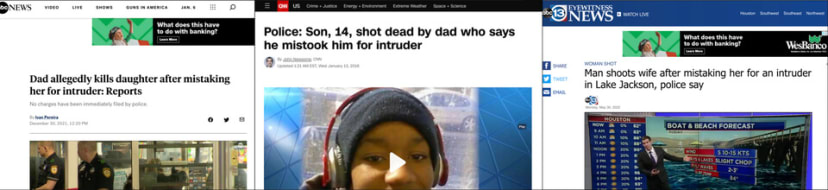 誤殺家人的新聞報導