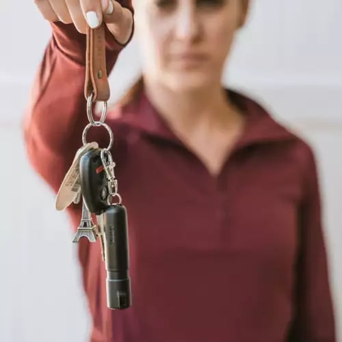 和鑰匙串在一起