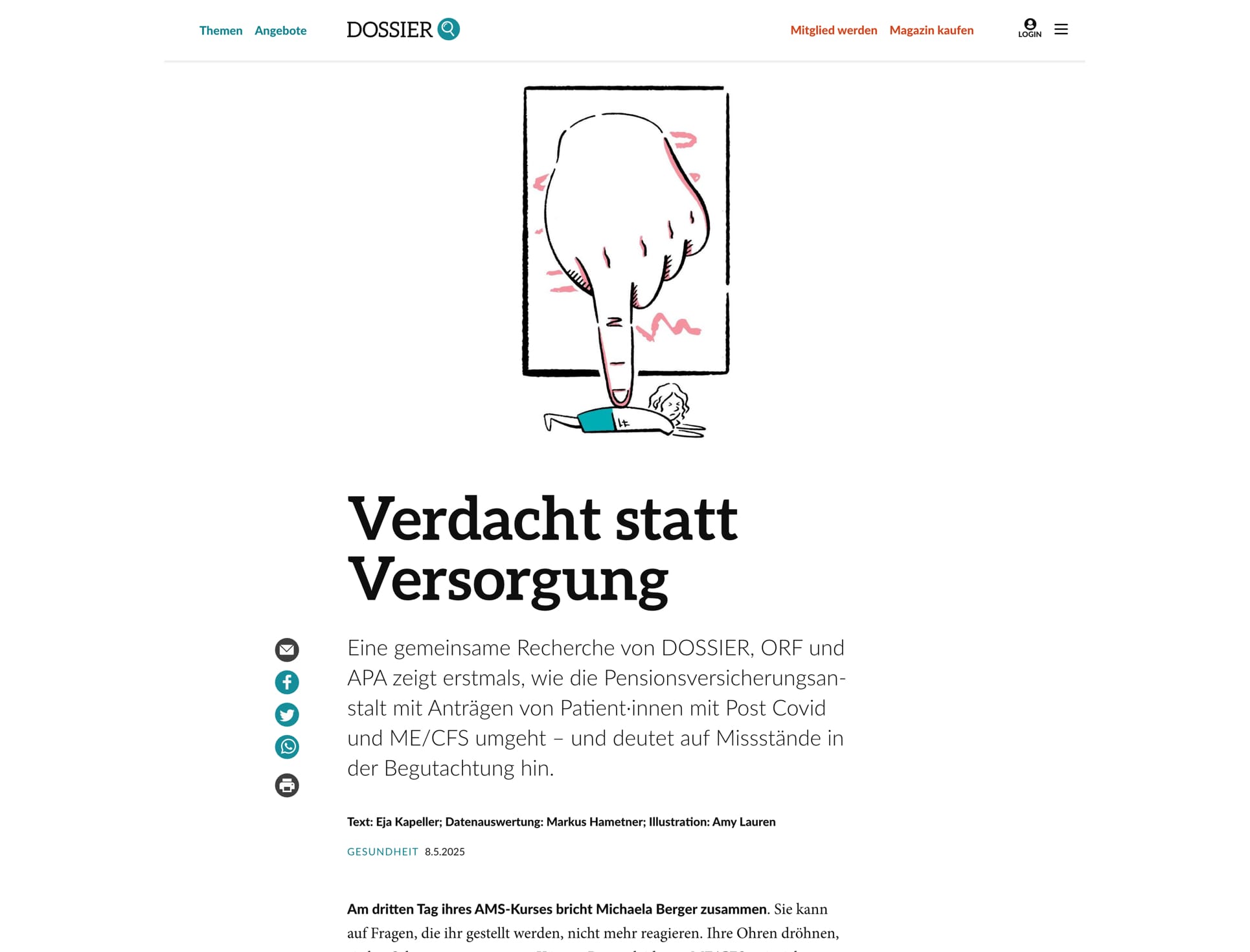 Verdacht statt Versorgung