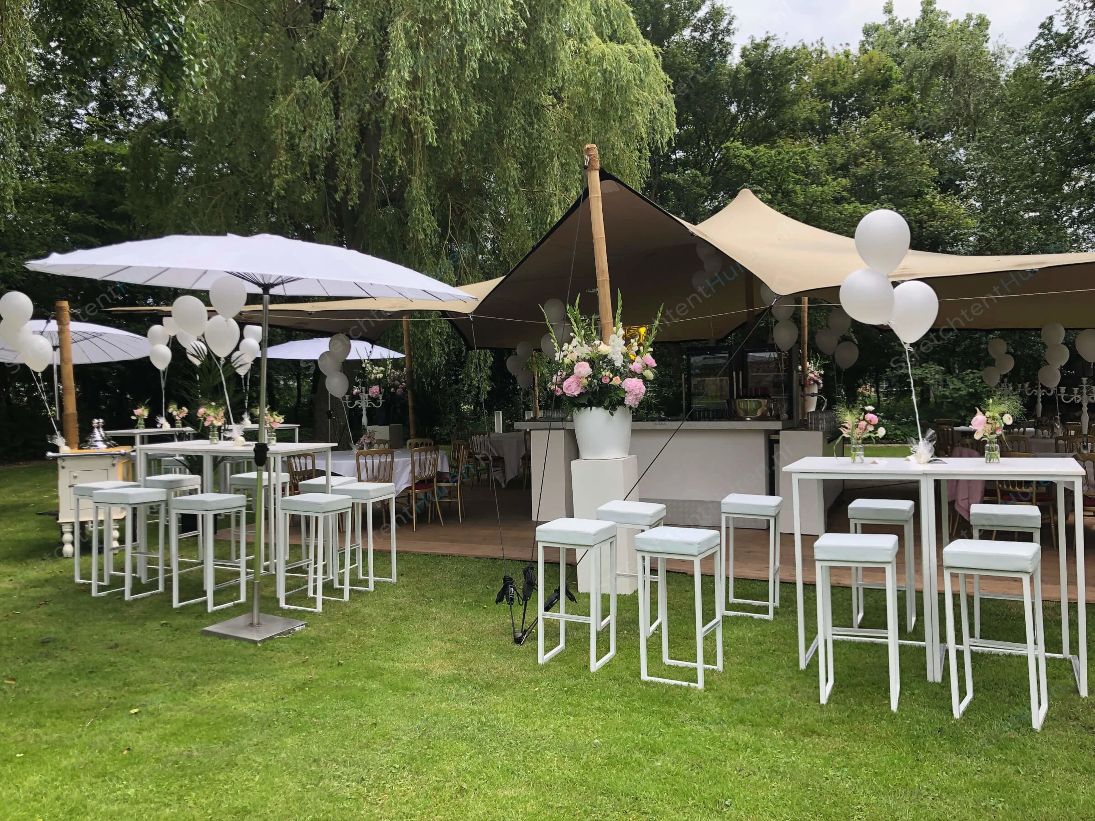 Stretchtent 10x10 meter huren