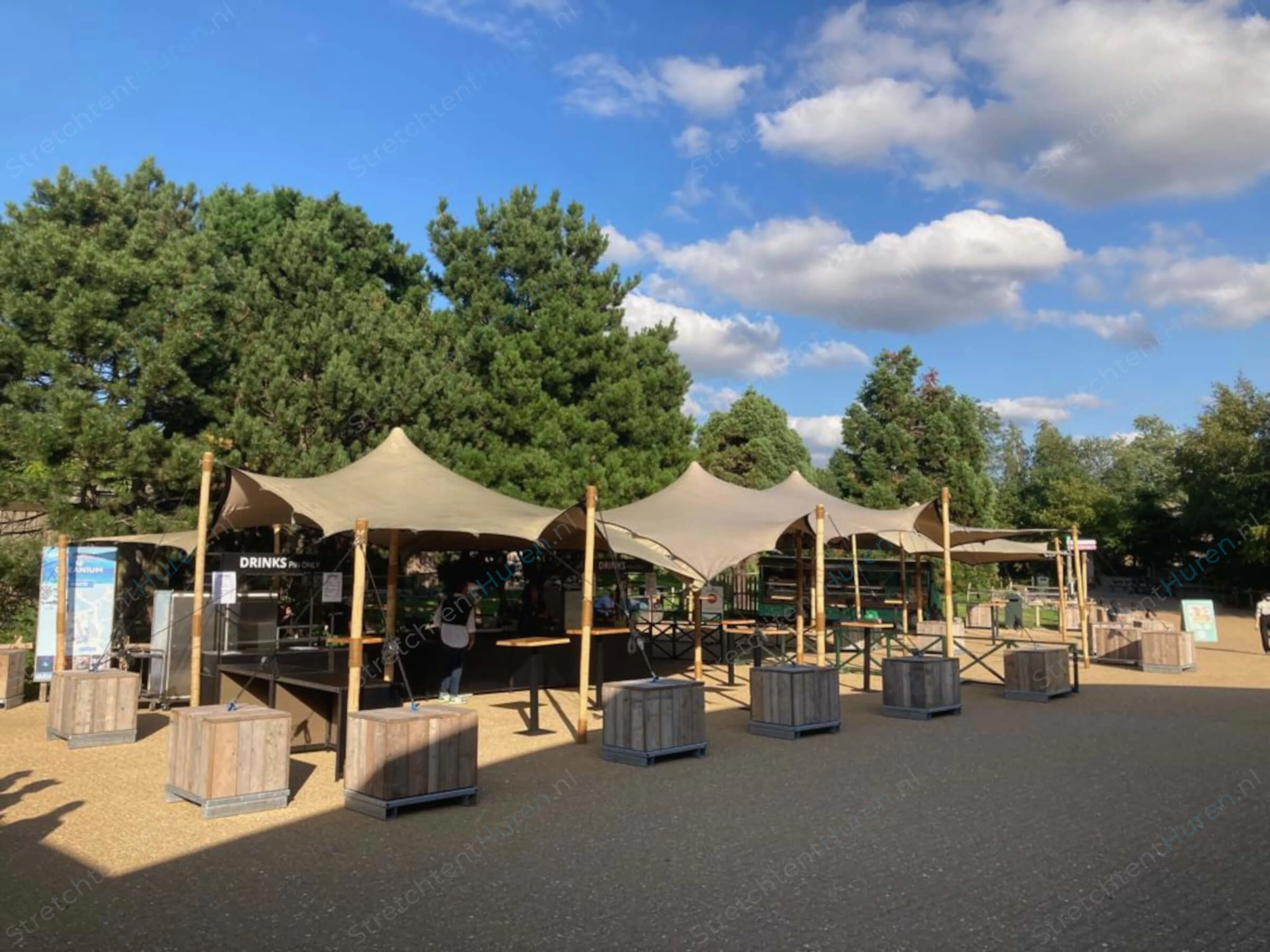 Stretchtent 7,5x15 meter huren