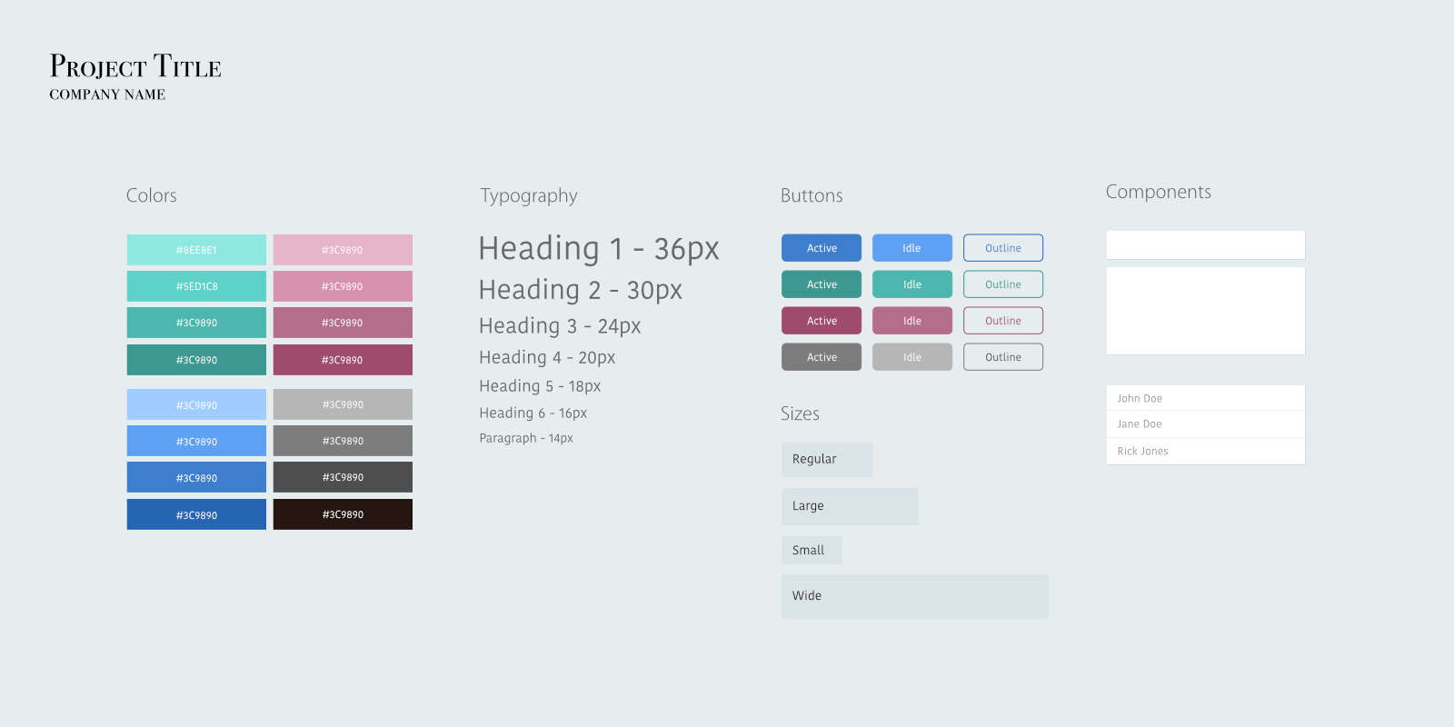 Styleguide template