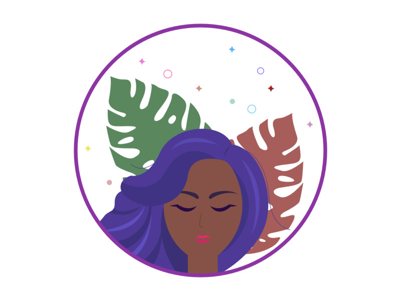 illustration of women and leaves