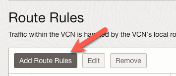 Add Route Rules Button