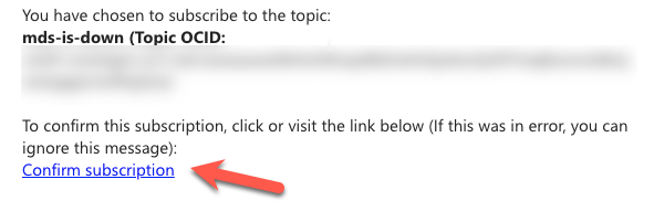 Confirm Subscription