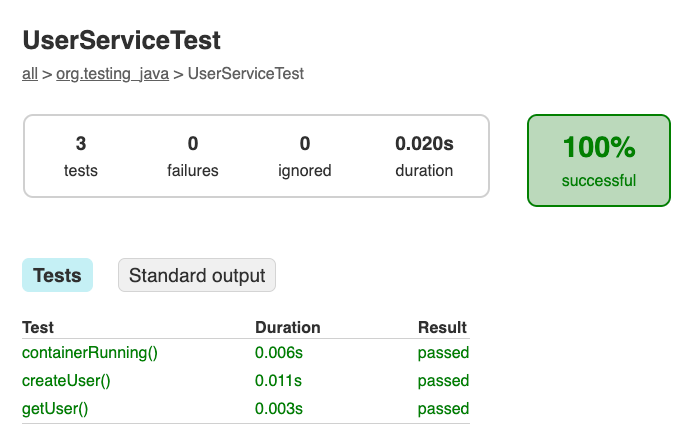 Report output