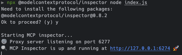 MCP Inspector start up script