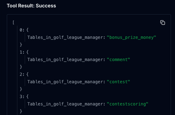 MCP Inspector tool result