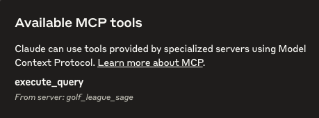 Claude MCP tools list