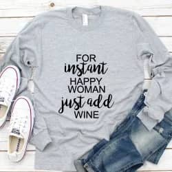 For instant happy woman, just add wine
