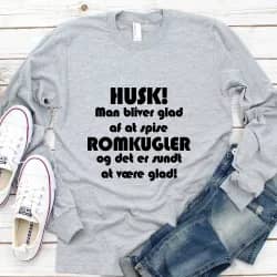 Man bliver glad af at spise romkugler - strygemærke