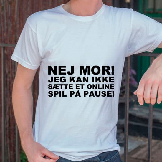Nej mor jeg kan ikke sætte et online spil på pause - strygemærke