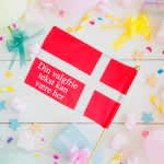 Stofflag med tekst