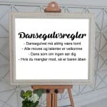 Dansegulvsregler - klistermærke