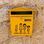 Postkasse stickers - familie 3