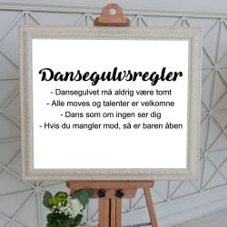Dansegulvsregler - klistermærke