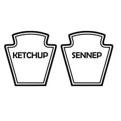 Label til sennep og ketchup  Gratis SVG-filer 