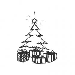 Christmas Tree With Gifts  Gratis SVG-filer