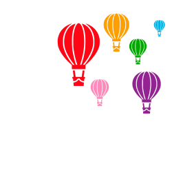 Luftballon klistermærker til dekoration 