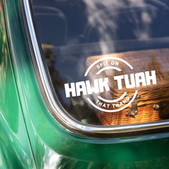 Hawk Tuah klistermærke #1