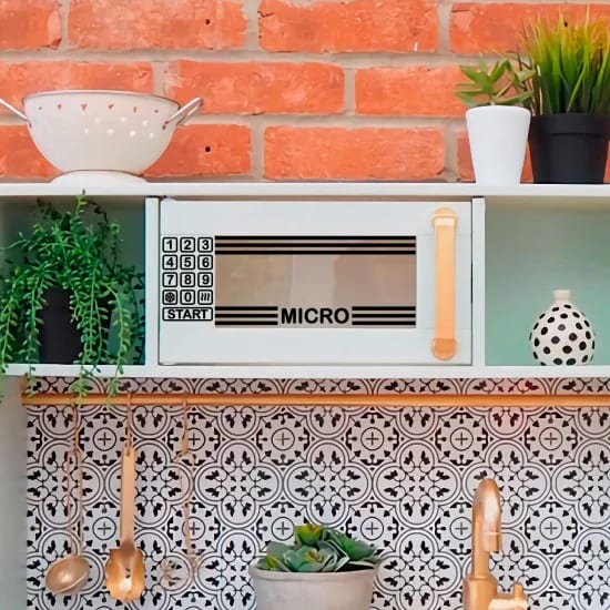 Komplet sæt (microovn) stickers til IKEA DUKTIG legekøkken