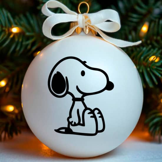 Snoopy #3 klistermærke til julekugle