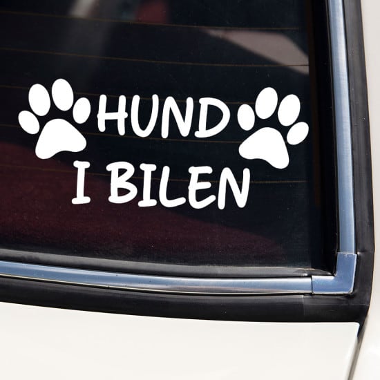 Hund i bilen klistermærke #2