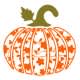decorative pumpkin with leaves Gratis SVG-filer 