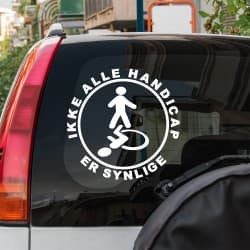 Ikke alle handicap er synlige - sticker