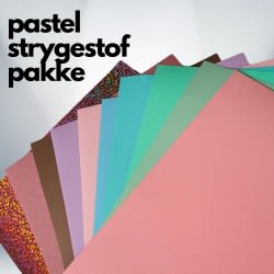 PASTEL strygestof pakke (10 forskellige ark)