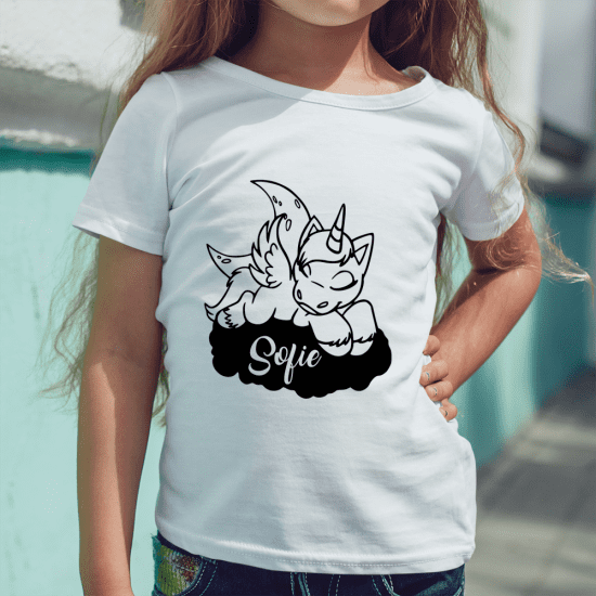 High-quality heat transfer vinyl, Unicorn with Name - Personalised Heat Transfer Vinyl Personalised heat transfer vinyl with unicorn and name