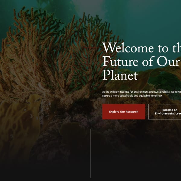 USC Wrigley homepage screenshot