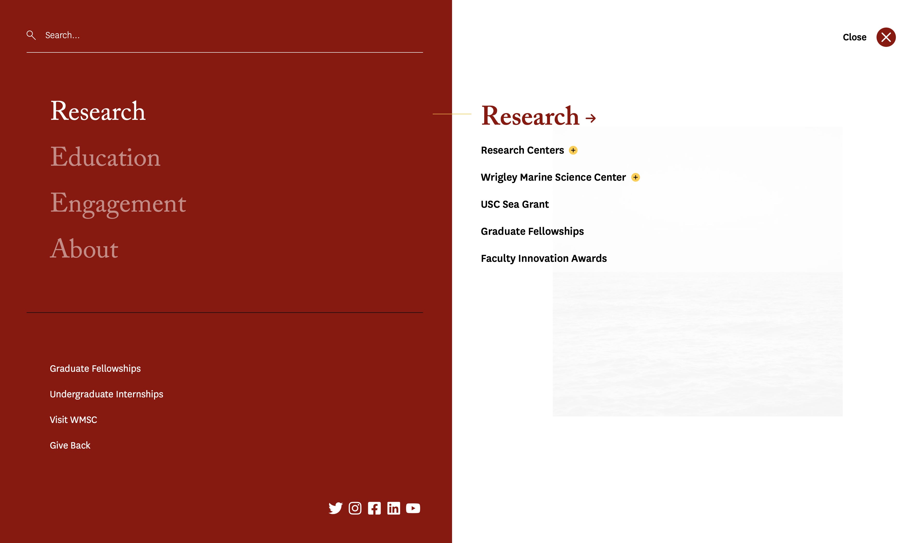 Global Header Menu