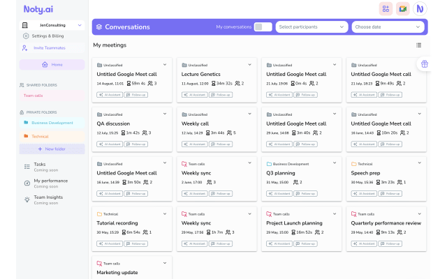 Noty.ai screenshot