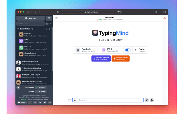 TypingMind screenshot