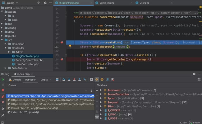 PhpStorm Screenshot 1