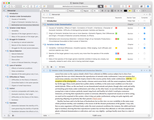 Scrivener Screenshot 6