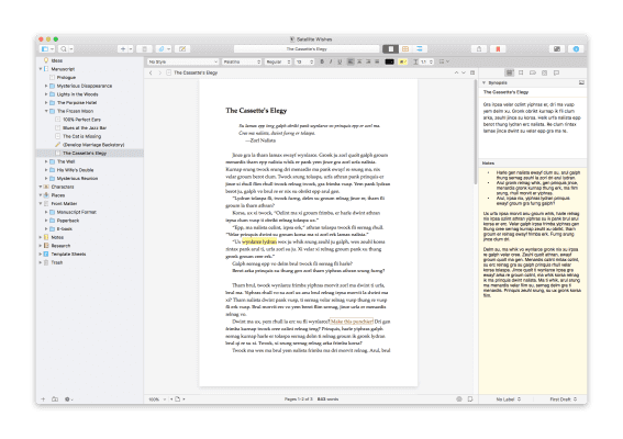 Scrivener Screenshot 9